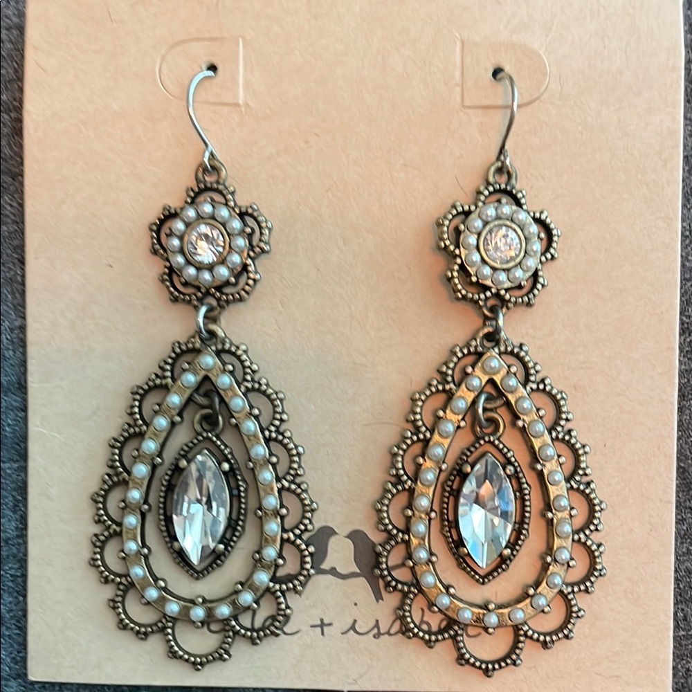 Elegant Gold and Silver Dangle Earrings - Chloe + Isabel
